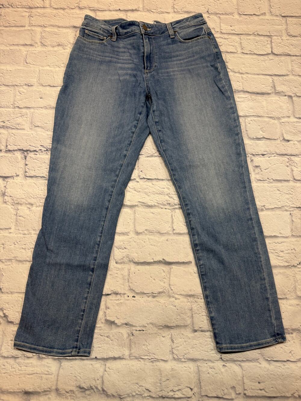 PAIGE Brigitte Boyfriend Cropped Straight Leg Mid Rise Jeans Size 28 3505E73 J42